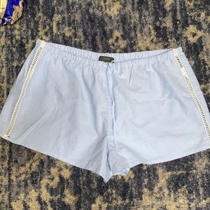 J. crew Pajama Shorts light blue